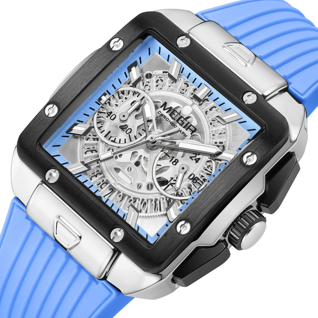 MEGIR Watch for Men Luxury Sport Quartz Wristwatch with Silicone Band Luminous Hands Date Male Chronograph Clock Reloj Hombre 2228-9